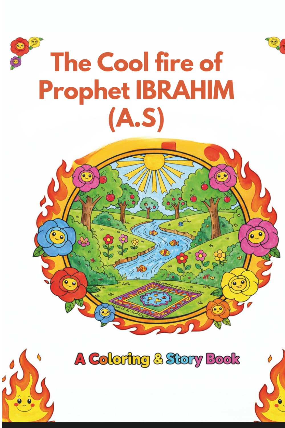 The Cool fire of Prophet Ibrahim (A.S): A coloring book for muslim children