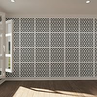 Vista 27 de 7 3/8 pulgadas de ancho x 7 3/8 pulgadas de alto x 1/4 pulgadas de alto, extra pequeños, paneles de pared de madera de calado, aliso