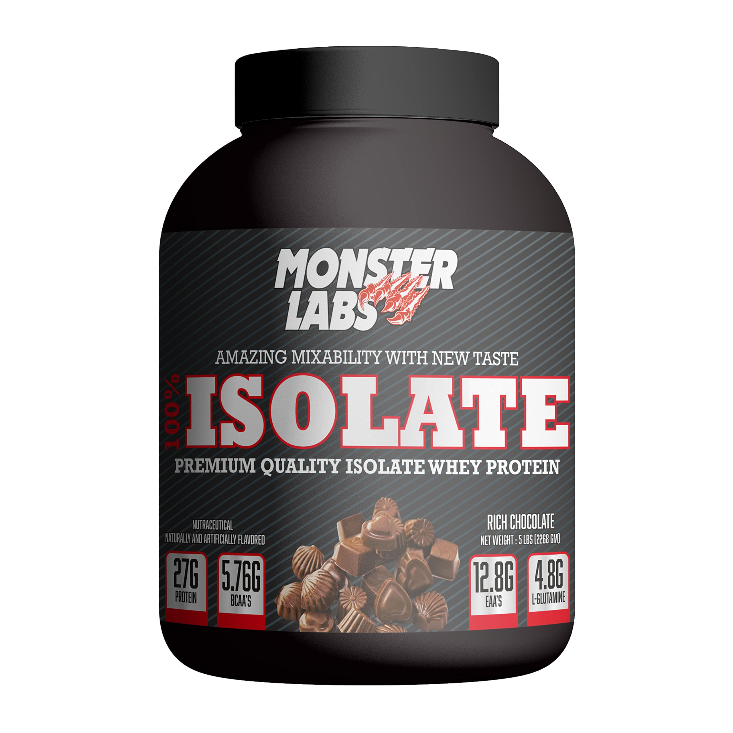 Whey Protein Isolate/Concentrate | Chocolate Bricks Flavor | 5 lbs (2268g) | 76 Servings | Premium Protein Blend for Ultimate Muscle Support | Lean Muscle Growth & Recovery — Amazon image 8