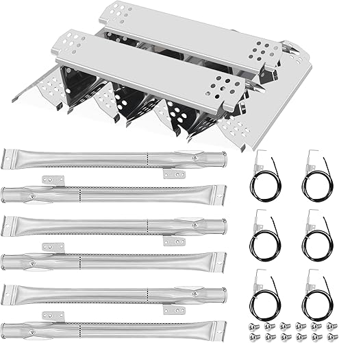 Barras aromatizantes para piezas de repuesto Nexgrill, parrilla de gas de 6 quemadores, placa de calor, escudo de domador de llamas, kit de alambre