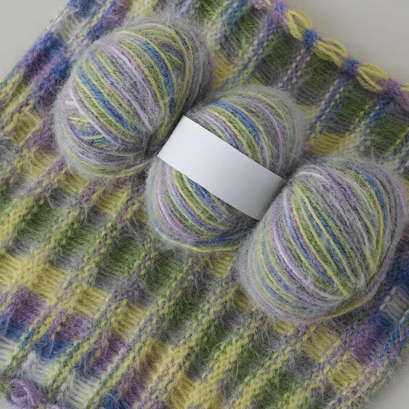 4/6/8/10/12 ovillos de 50 g de Hilo de Mezcla de Lana Suave Jaspeado, Hilo de Lana de Grosor Medio para Ganchillo, para Tejer a Mano Bufandas, suéteres, Gorros, Faldas y Manualidades