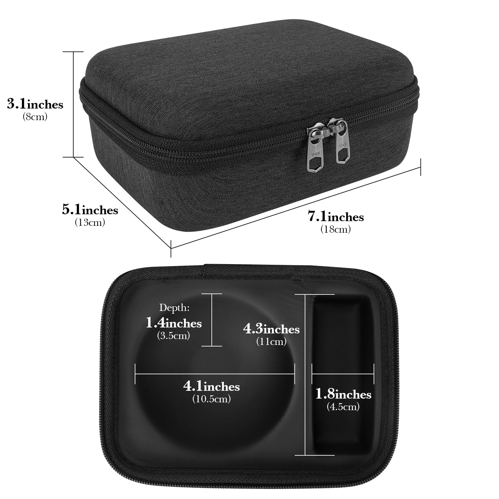 Linkidea Étui Rigide pour Bol et Brosse de Rasage de Voyage, Rangement de Protection pour Bol à Savon et Brosse de Rasage, Organisateur Portable de Rasage Humide, Compatible avec Viking Revolution