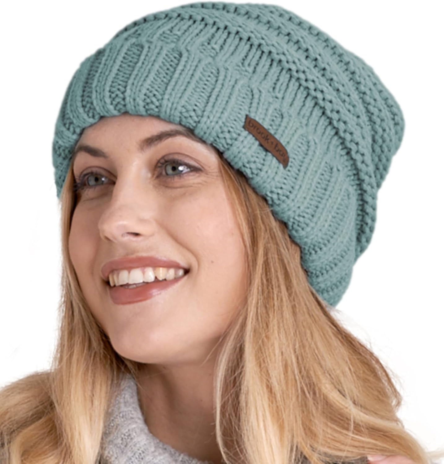 Brook + Bay Slouchy Beanie, Women’s Winter Hats, Oversized Beanie Knitted Hats for Women, Beanie Slouch Hats for Cold Weather