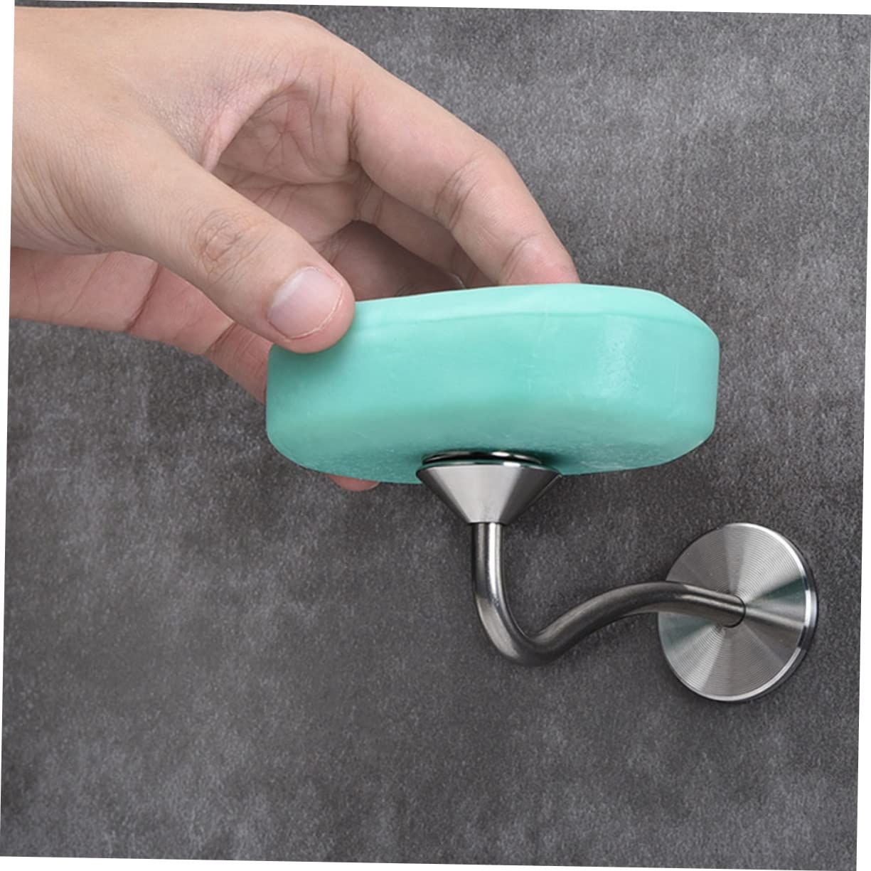 20piezas Soporte De Jabón Inoxidable Magnético De Jabonera Drenante para Ducha y Cocina Accesorios Prácticos para Baño y Lavaplatos