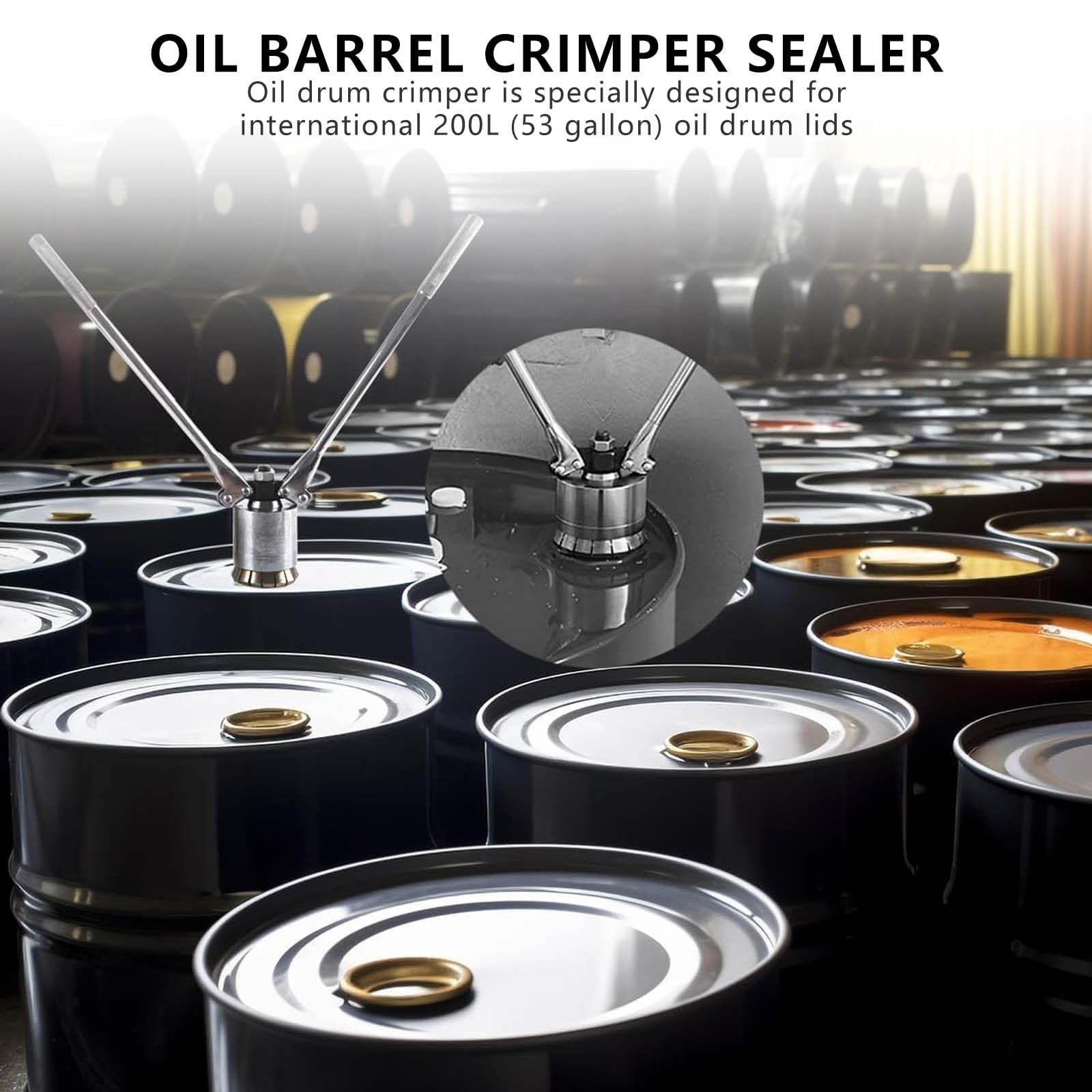 ApuaVireo&Co Narzędzie do zaciskania bębnów, ręczna zgrzewarka do zaciskania beczek z olejem dla średnic nakrętek 35 mm i 70 mm(Oneset)
