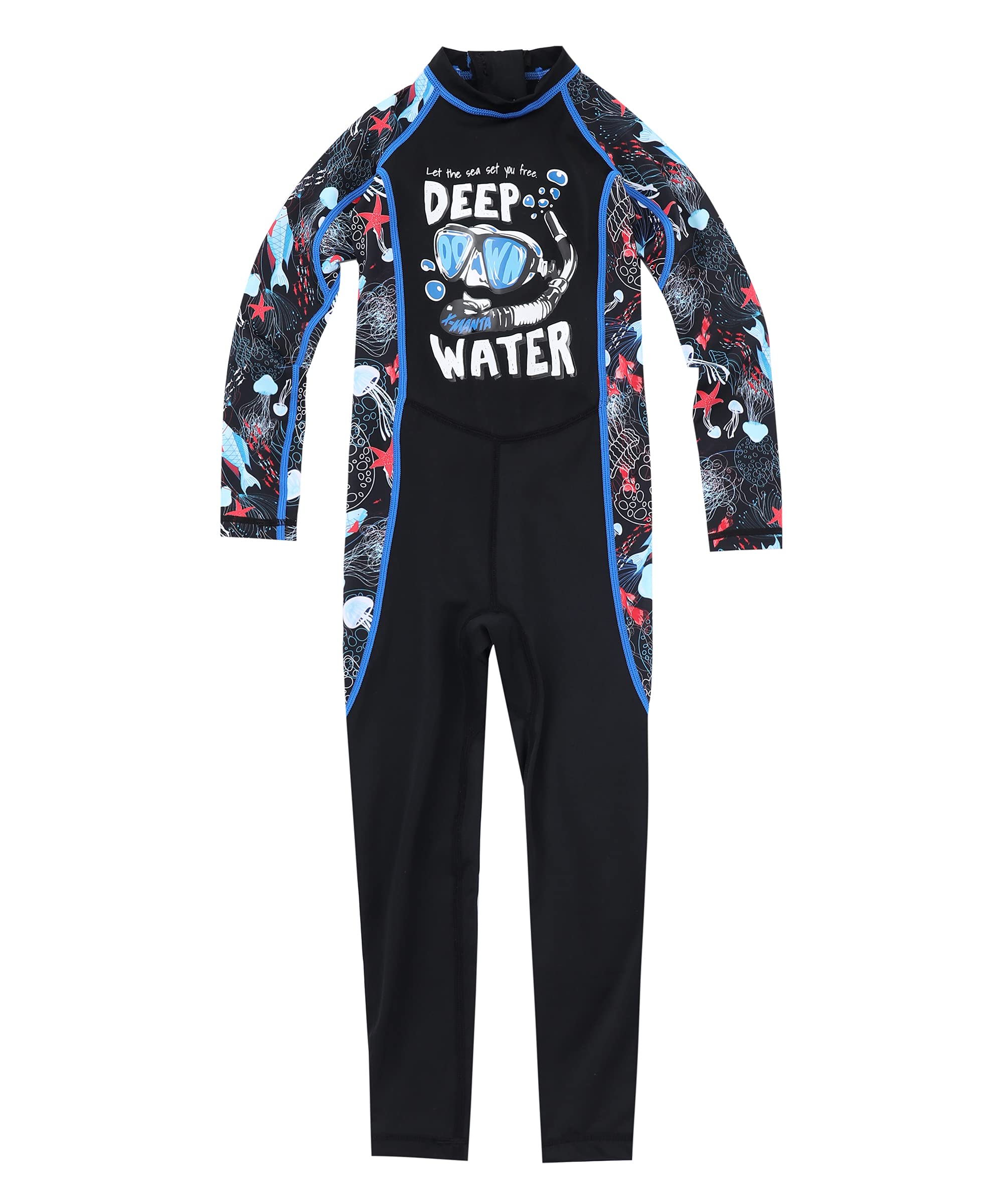 M2C X-Manta Boys Girls Full Body Swimwear UPF 50+ UV Sun Protective One-Piece