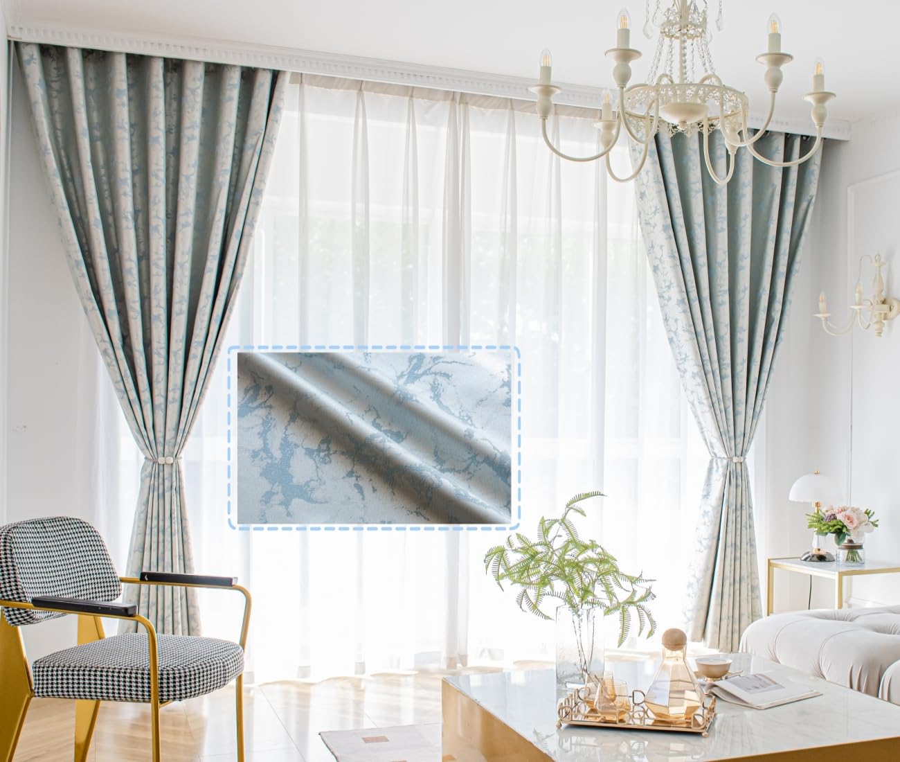 KVLDEC Sunlight Blocking Curtain Panels - 2 pcs Blackout Curtains for Study Room Bedroom and Living Room (W150 x L270cm, Silver)