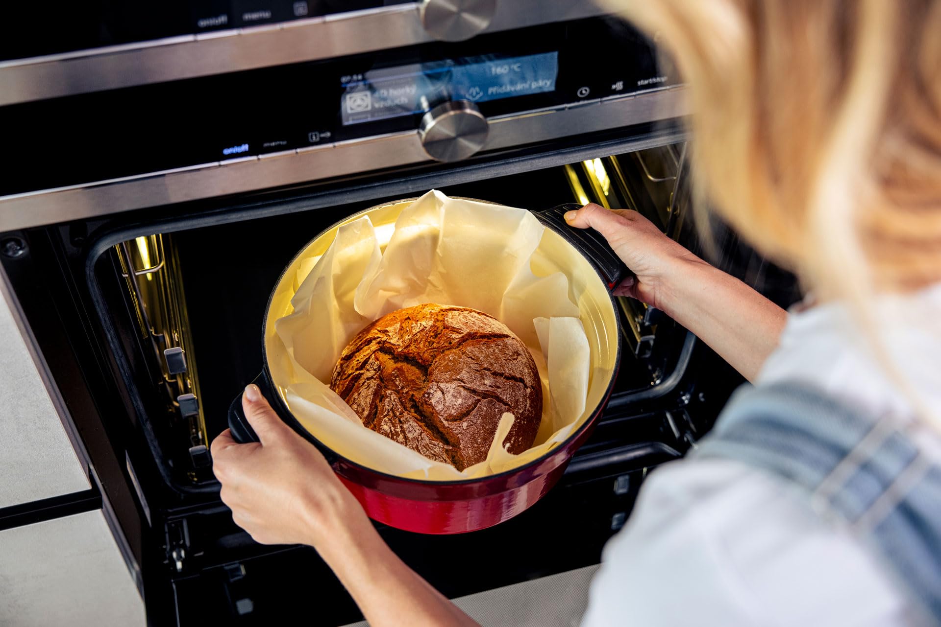 Lauben OvenSafe® Multikocher 6000RS Multifunktionaler Topf mit 6 l Fassungsvermögen, 10 Programme, gusseiserner Emaille-Topf OvenSafe® geeignet für Herd oder Backofen, spülmaschinenfest