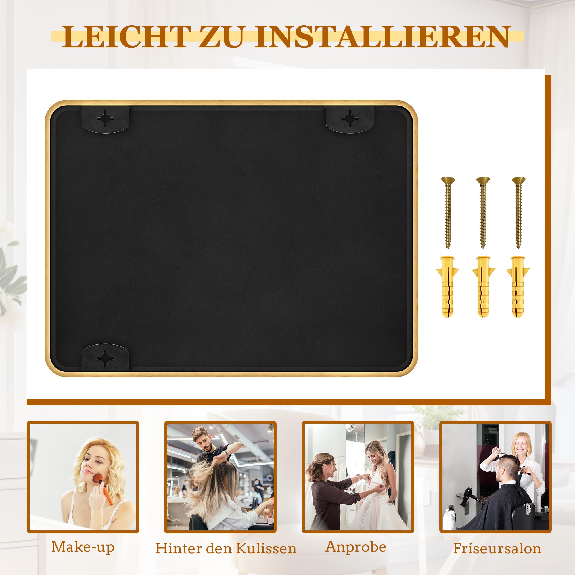 Specchio da parete da 60 x 90 cm, nero specchio da bagno,con cornice in lega di alluminio, per bagno soggiorno, camera da letto, ingresso, decorazione da parete