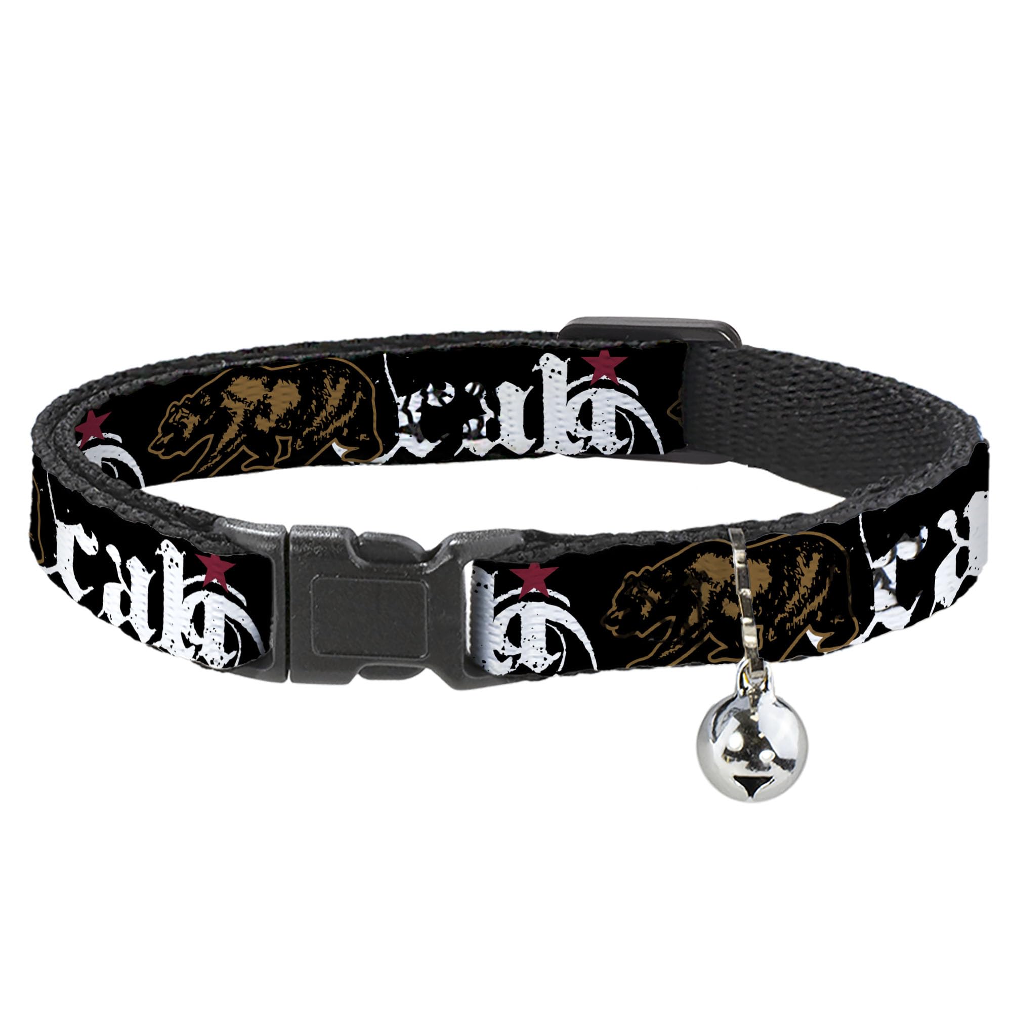 Collar de gato breakaway salva vidas Buckle-Down Cali contra asfixias de mascotas