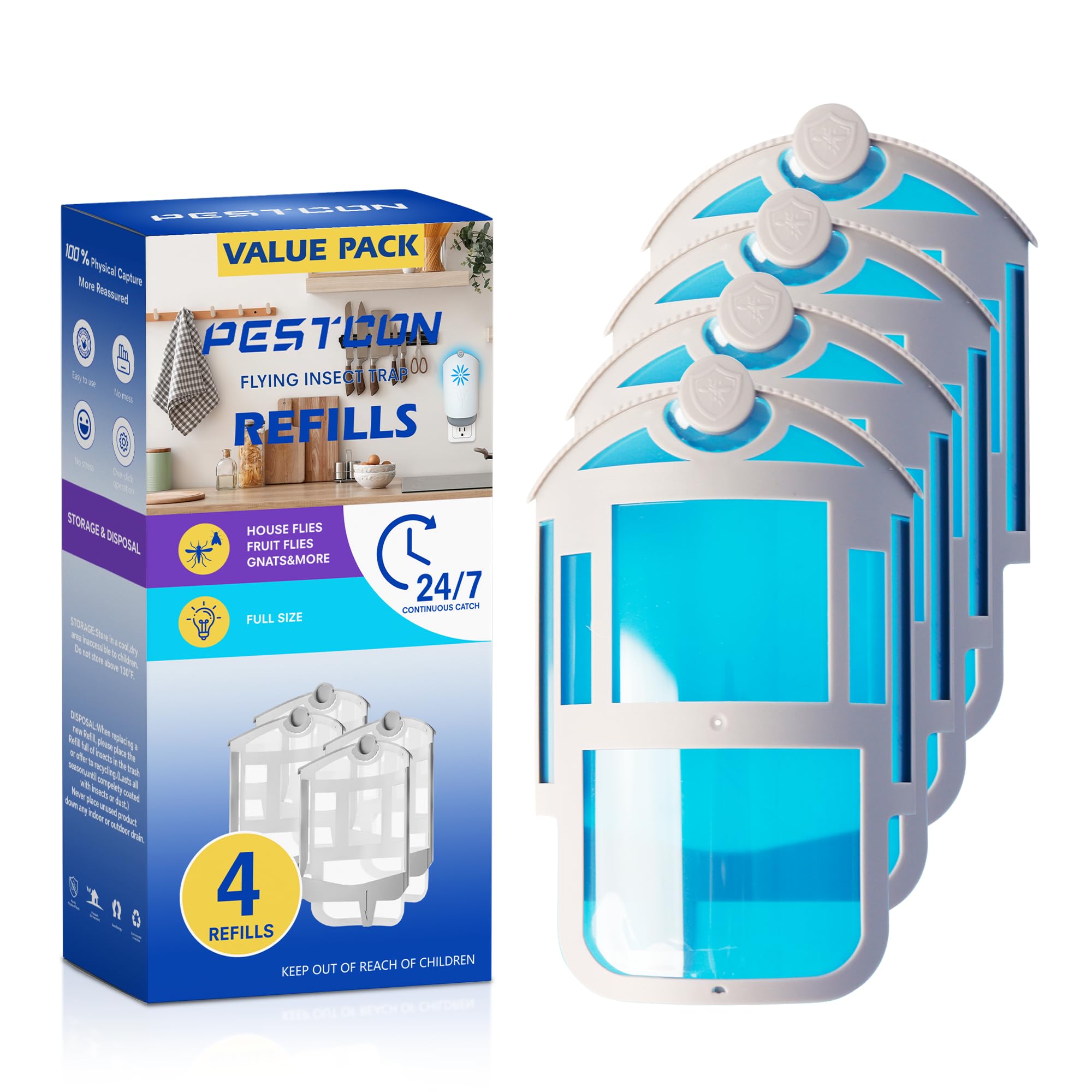 4 Pack Compatible with ZEVO Refill M364 Replacement Cartridge Replacement Compatible with Light M364 and Max Plug