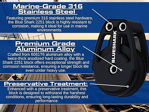 Miniatura 6 de Bloque de vela de aluminio de 1.496 in para mejillapie único elegir cantidad (paquete de 2) 2251, Negro -