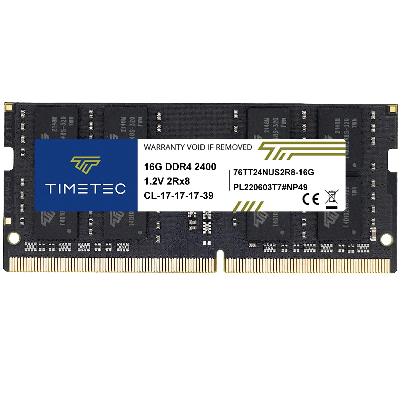 Timetec 16 GB DDR4 2400 MHz (PC4-2400T) PC4-19200 SODIMM – Non-ECC Unbuffered, 260-Pin, 1,2 V, CL17 Speichermodul für Laptops, Mini-PCs und All-in-One-Computer