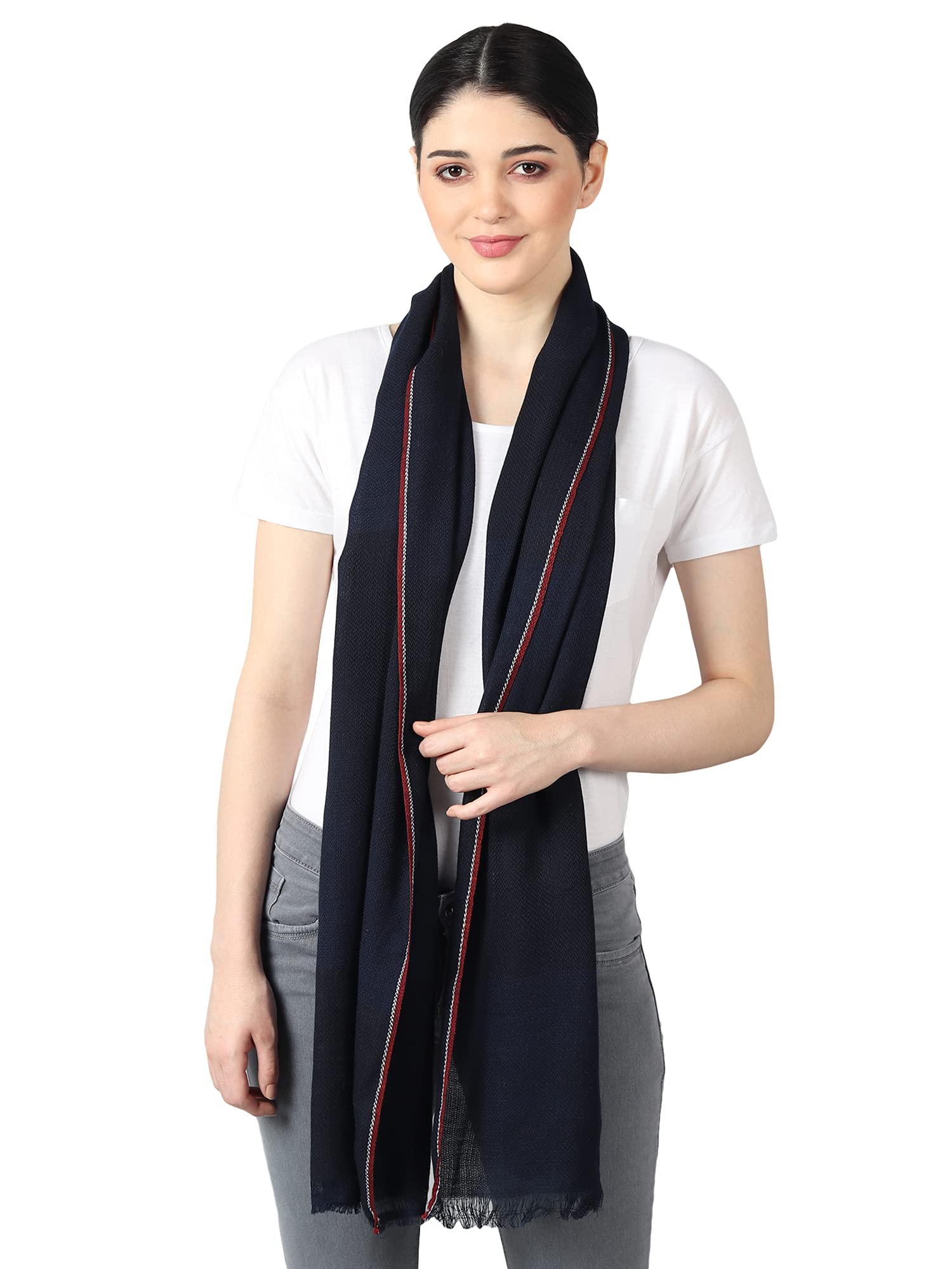 Women's stole/scarf Colour- Blue stylish 100% soft viscose ethnic scarves pack of 1 ST-09-image-42