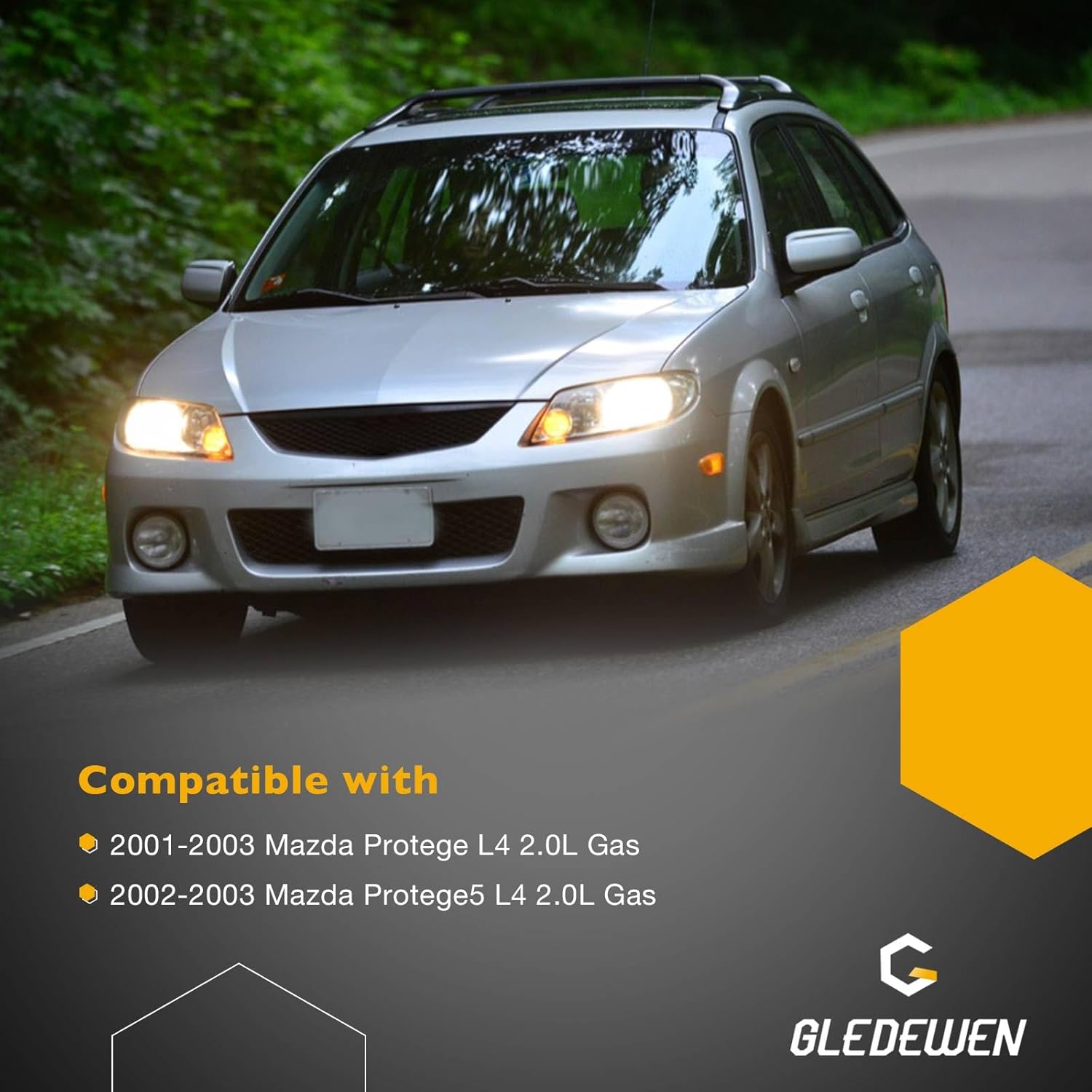 2.0 Fuel Injector 4 Holes 4Pcs, Compatible with 2001-2003 Mazda Protege 2002-2003 Protege5, Replaces# FJ657 INP-783 4G1408 842-12244 FSJ213250