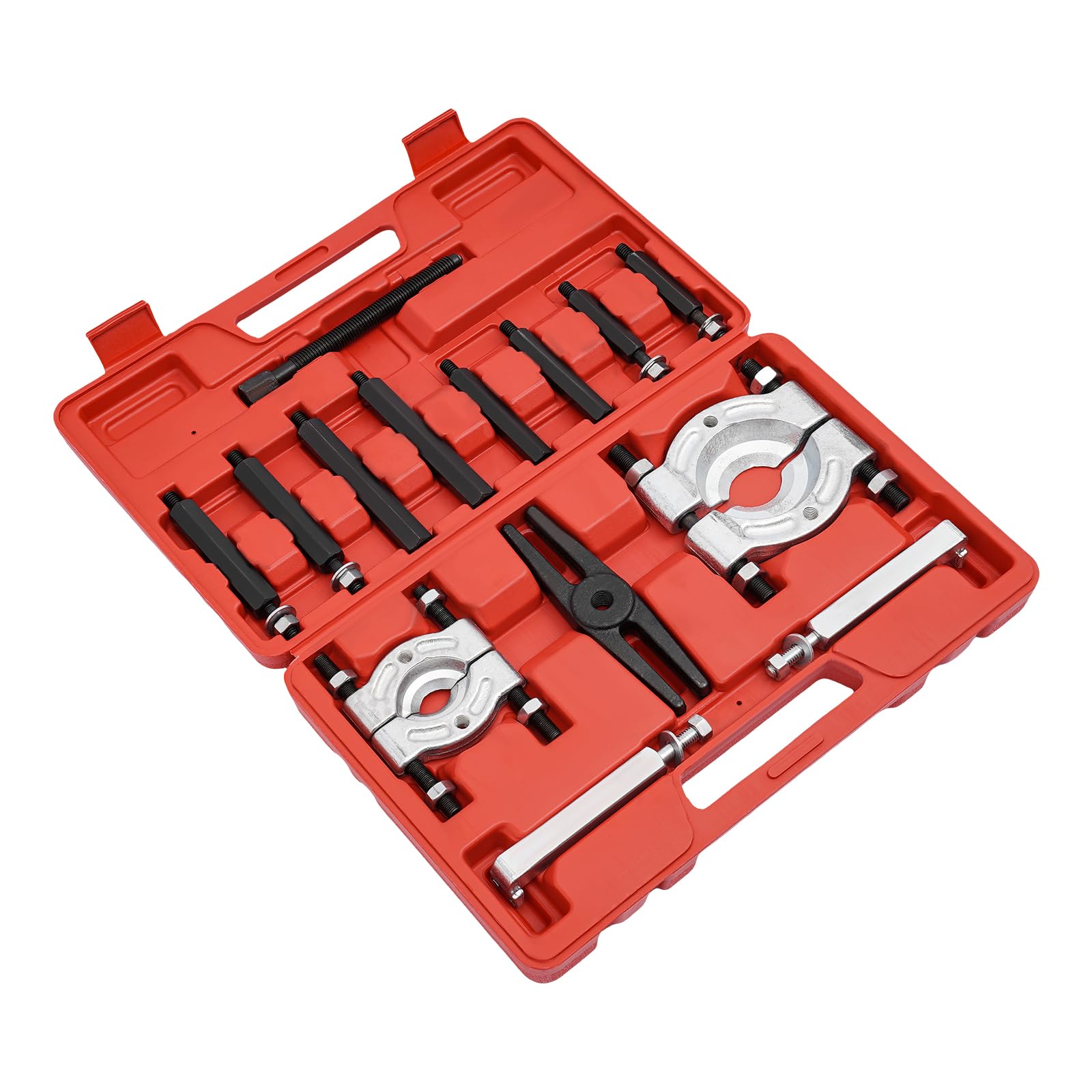 Juego de extractores de rodamientos universales de cromo vanadio, 14 piezas, para discos grandes de 75 – 95 mm, frenos de disco de 30 – 50 mm, en construcción pequeña, herramienta de tracción para