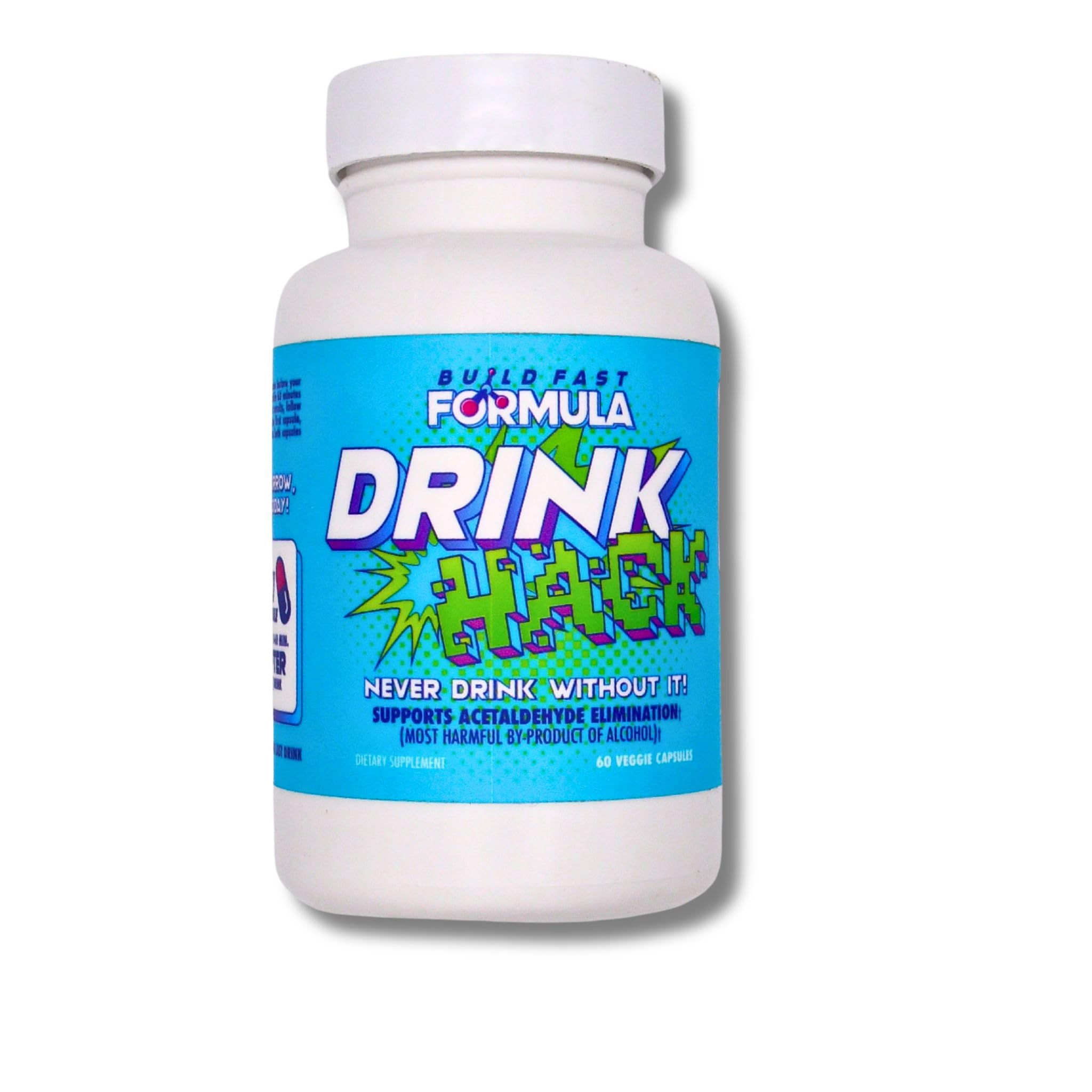 DRINKHACK™ Supports Alcohol Metabolism and Acetaldehyde Elimination | Drink Smart & Feel Better The Next Day | Never Drink Without It | 1 Pill Serving Size | 1 Packet is All You Need (8 Packets Box)