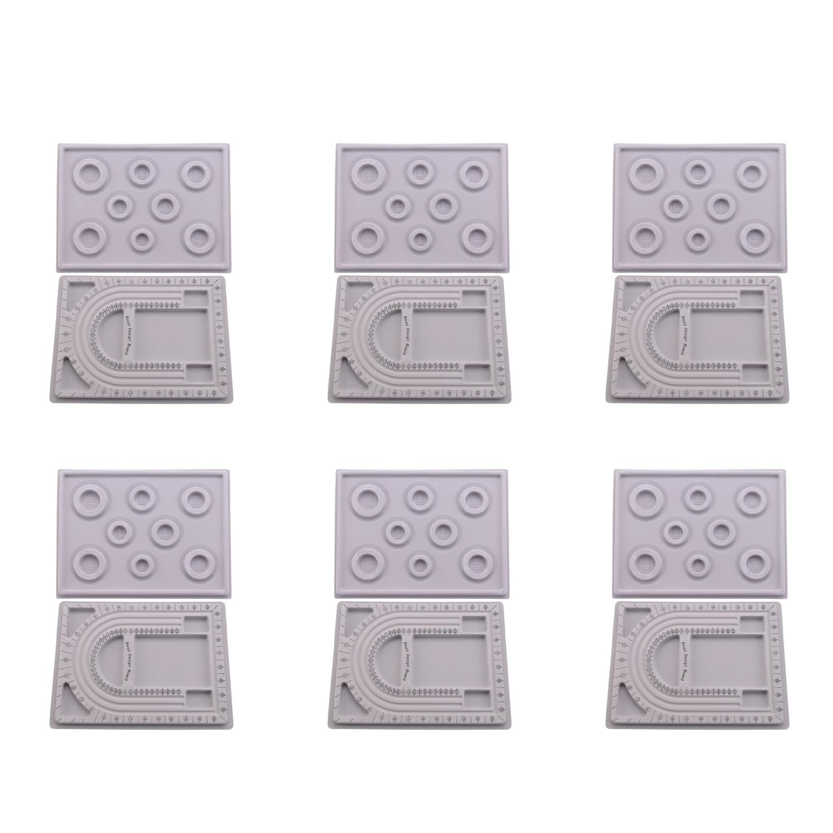 Hndhbfgrt 12Pcs Bead Design Board Bracelet Design Board Flocked Bead Board Necklace Beading Jewelry Tray DIY Jewelry Making Tray