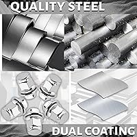 Vista 4 de Pernos de llanta M12x1.25 con base plana mag, 20 piezas de 13/16 pulgadas, hexagonales, 1.46 x 1.18, cromadas