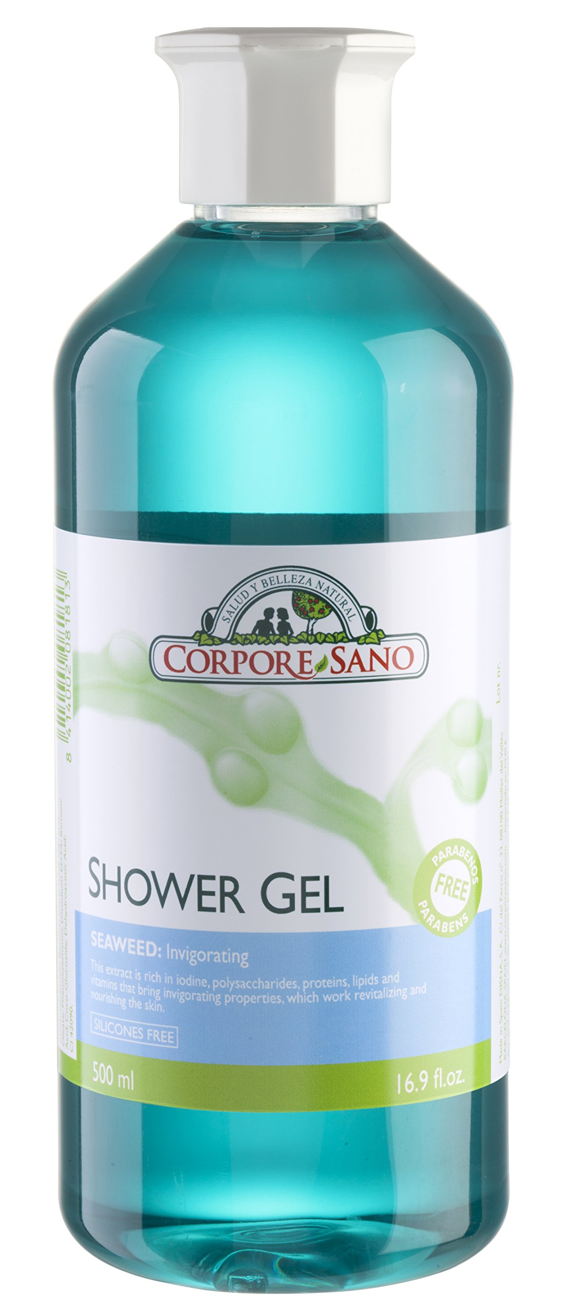 Shower Gel/Body Wash-Aloe/Seaweed/Argan & Aloe-CERTIFIED ORGANIC-NO PARABENS-500 ml/16.9 fl. oz (SHOWER GEL SEAWEED)