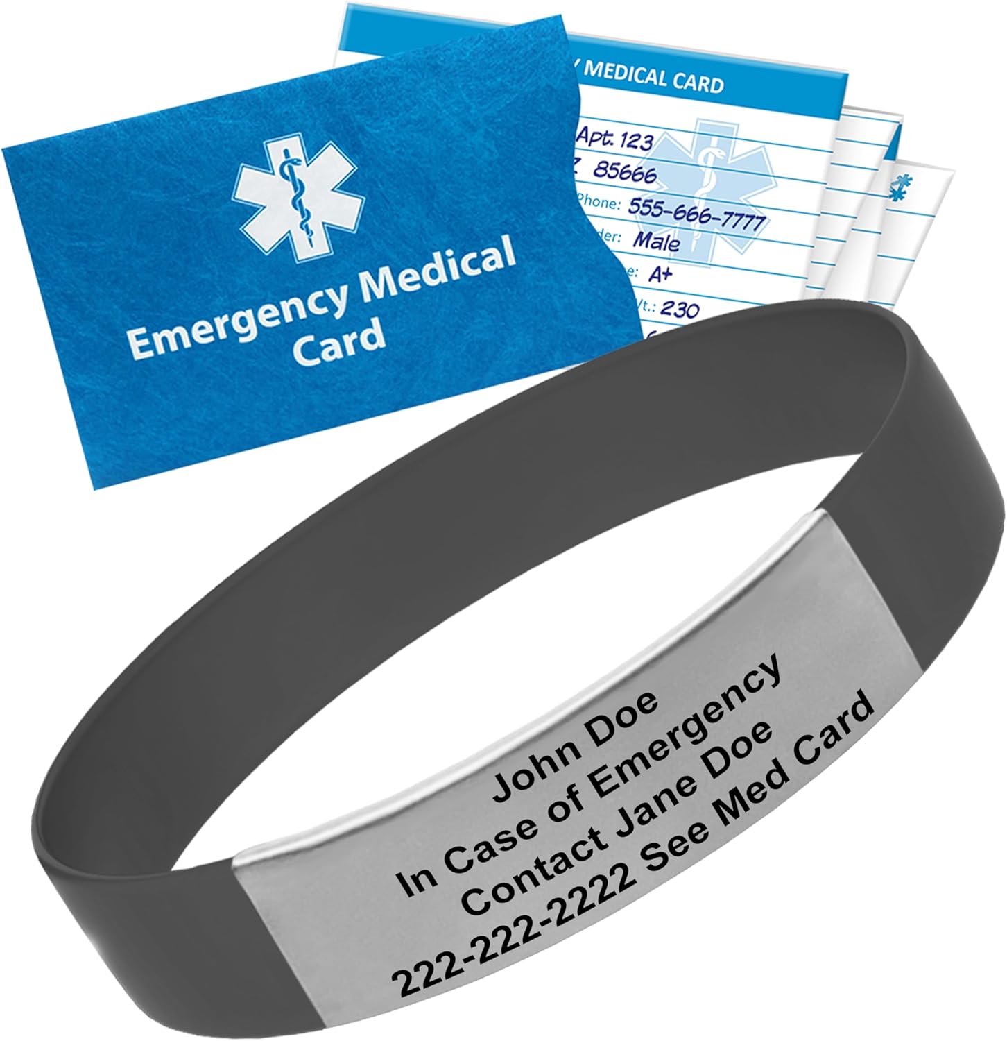 Silicone Medical Alert Bracelet – Women’s...