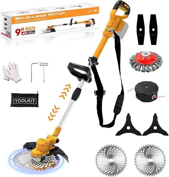 Electric Weed Wacker for Dewalt 20V Battery, 5 in 1 Weed Eater Battery Powered, 750w Lightweight Cordless Weed Wacker, Brush Cutter for Lawn, Yard and Bush Trimming(No Battery)