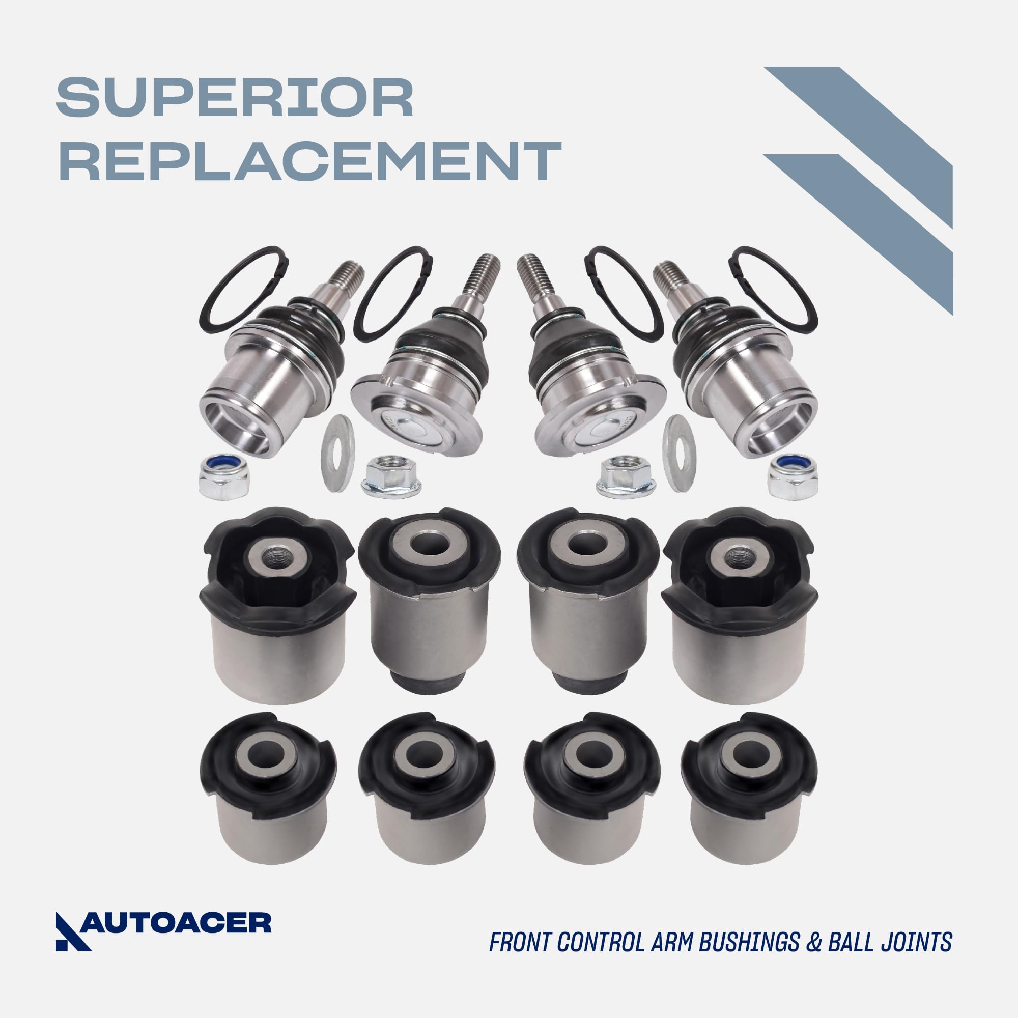 AUTOACER - Front Upper & Lower Control Arm Bushings & Ball Joints