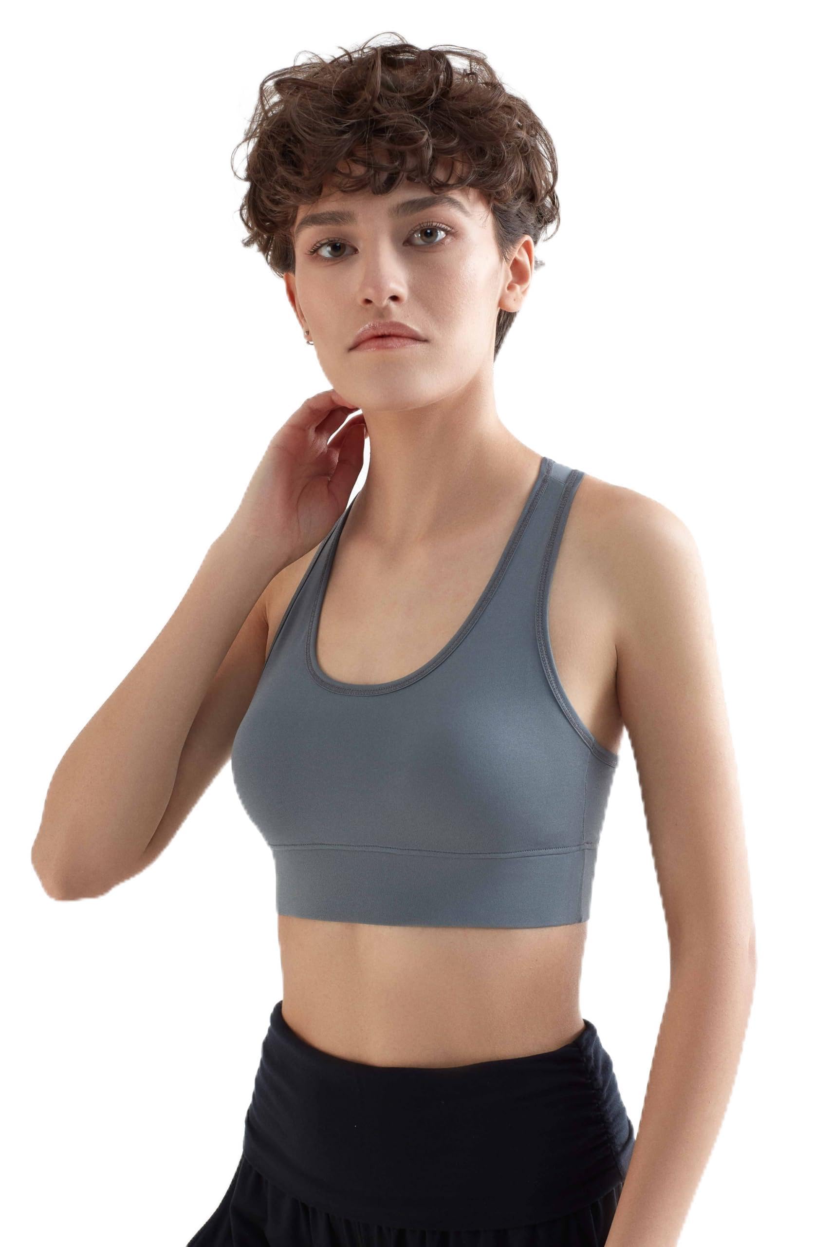 True North Women's Damen Sport Bh Recycelt Bra, lightgrey, XL