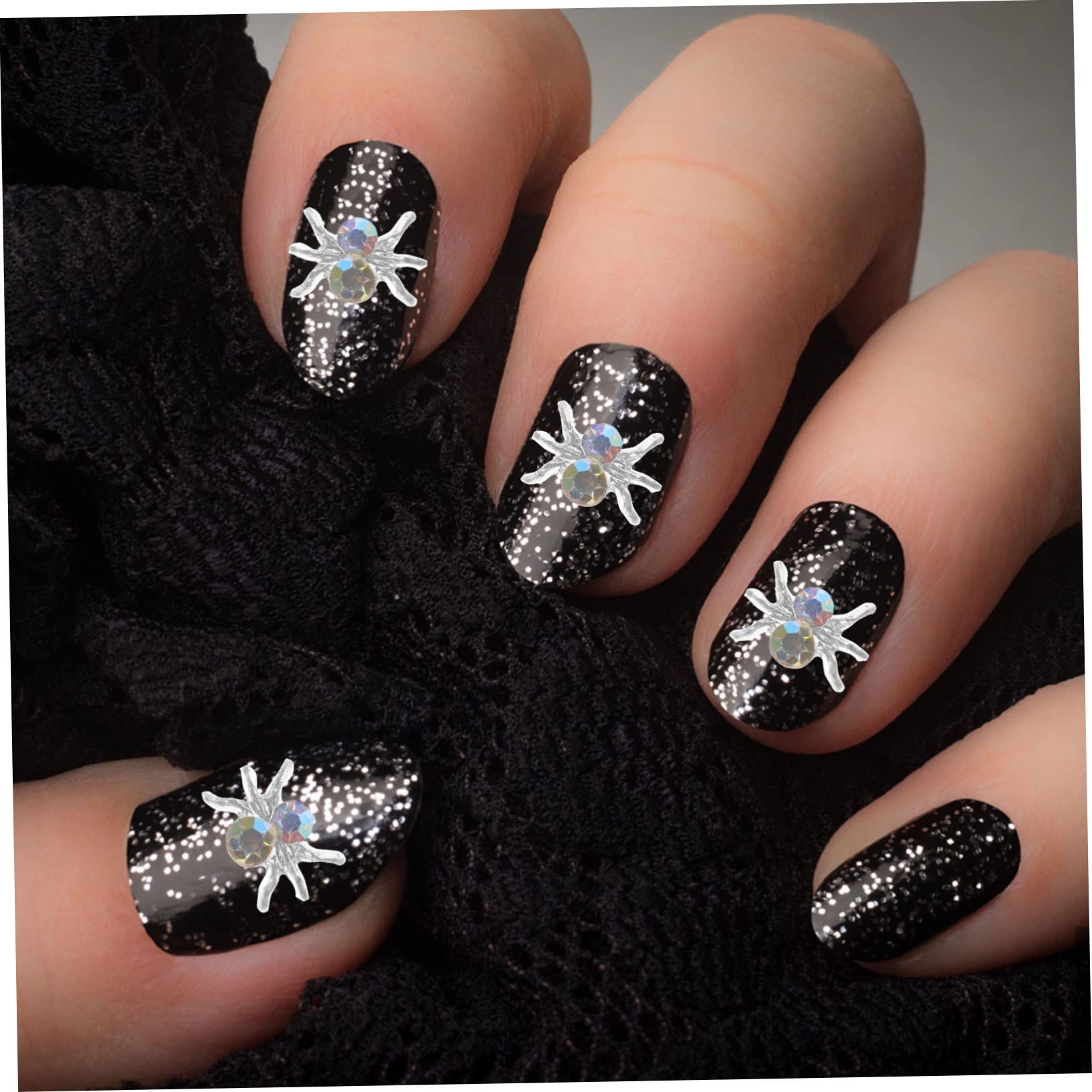 Healvian 300piezas Adornos De Manicura De Araña Para Decoración De Uñas Para Halloween y Fiestas