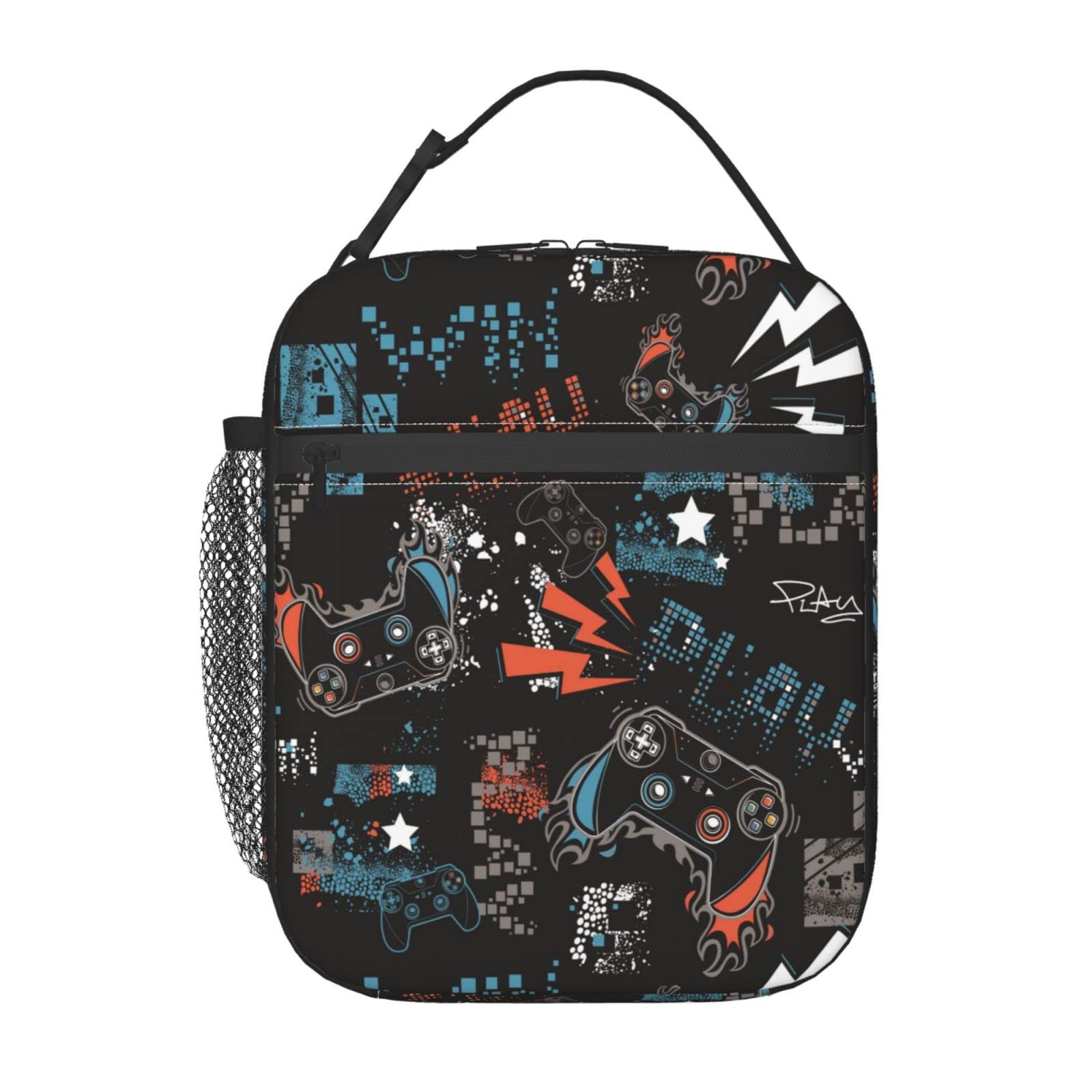 Lunch Box For Women Gifts Reusable Insulated Lunch Bag Women Men Teens Girls Mom And Dad American Football (Video Game Controller, One Size)