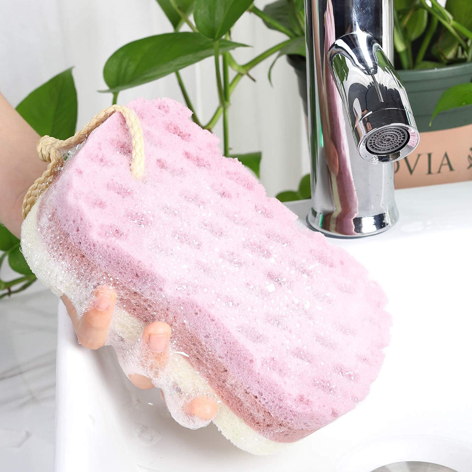 OMAZING KITCHEN Bath For Bathing, Loofah Sponge For Men & Women 1