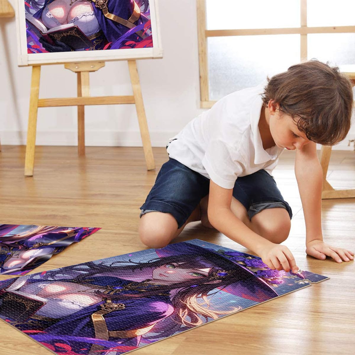 Puzzle de 2000 Piezas para Adultos Bruja de Anime con Libro Juguetes de Juego para Regalo Familiar Grandes Regalos y Juguetes 70x100cm