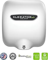 Vista 4 de XLERATOR eco XL-BW-ECO 1.1N Secador de manos comercial de alta velocidad, secador Excel, cubierta termoestable blanca, sensor automático, montaje