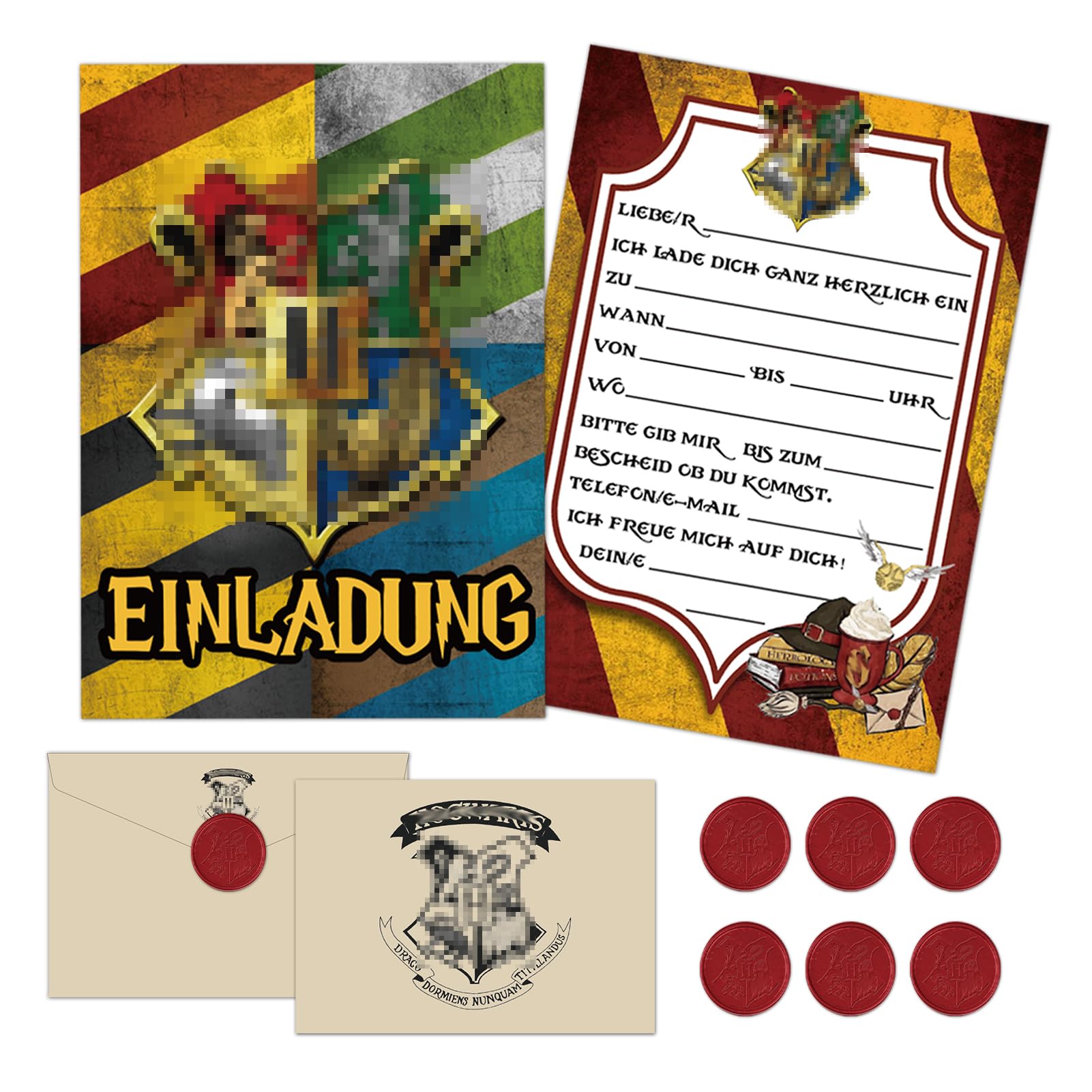 Ctxtqtdt 12x Einladungskarten Kindergeburtstag Junge – Mit Umschlägen & Aufklebern, A6 (ca. 15,2 X 10,6 Cm), Italienische Version