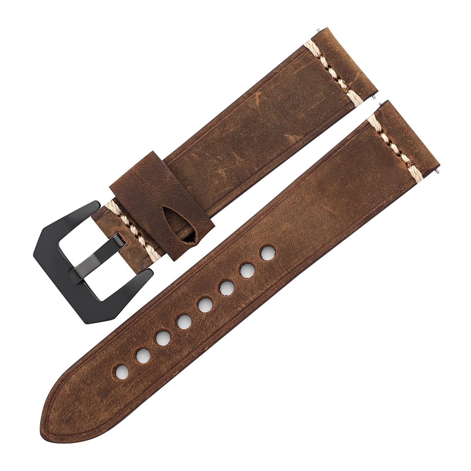Herren-Uhrenarmband aus Leder, 22 mm, 24 mm, Vintage-Rindsleder-Uhrenarmband, Uhrenzubehör, langlebig