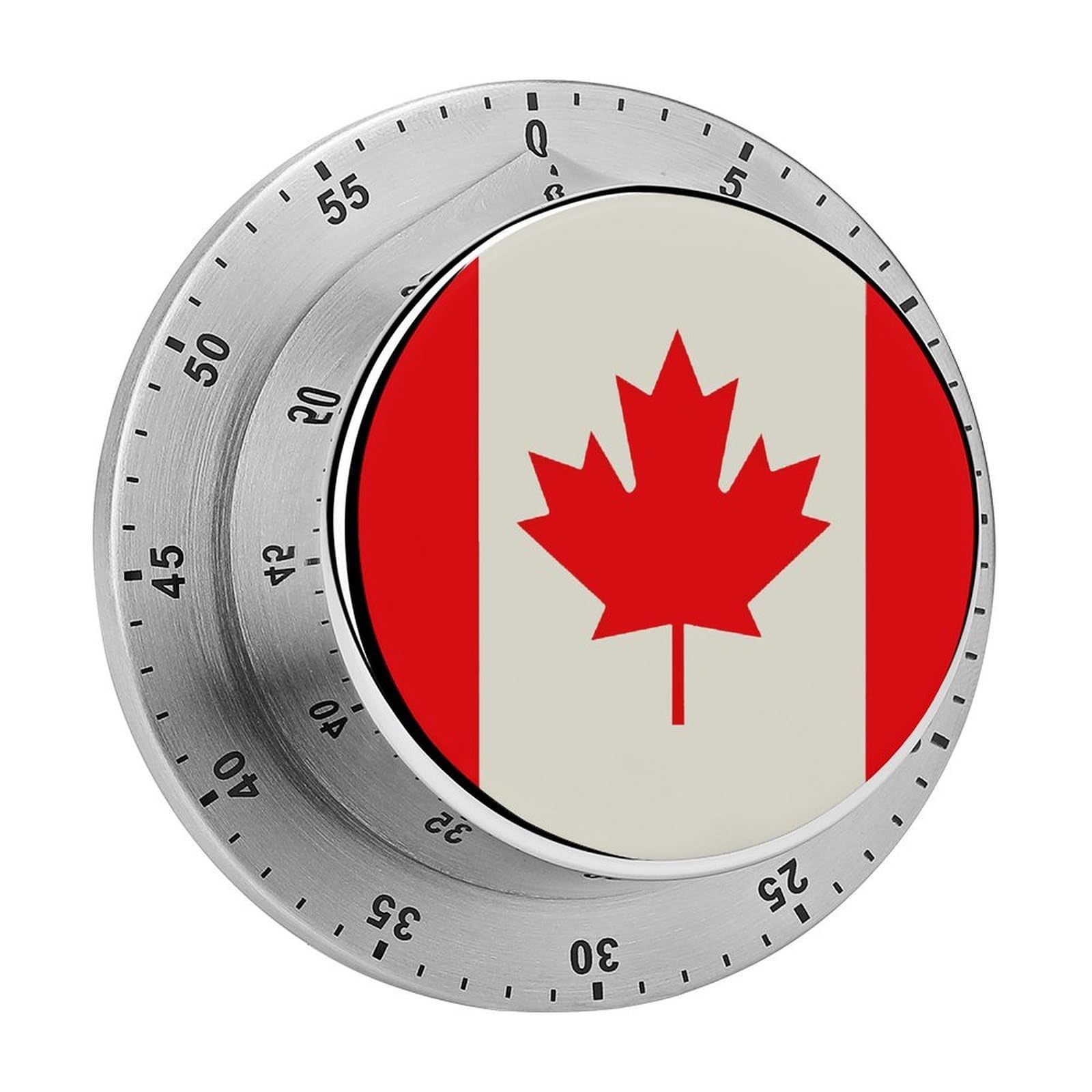 Retro Canada Flag Kitchen Timers Magnetic Back Manual Countdown Timers for Classroom Home Gym Tanning
