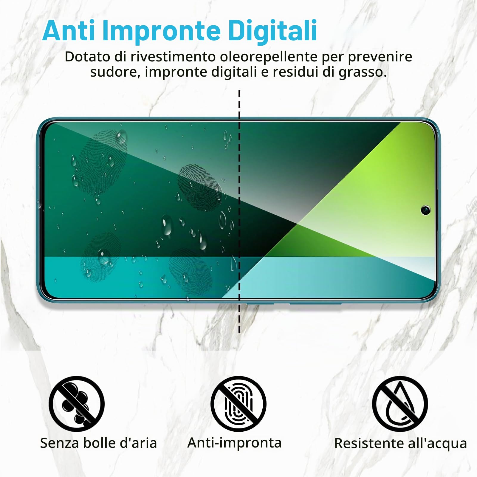UNO' Vetro Temperato 3 Pezzi Per Xiaomi Redmi 13 E Poco M6 4G – Durezza 9H, Ultra Sottile, Anti-impronta E Facile Da Installare