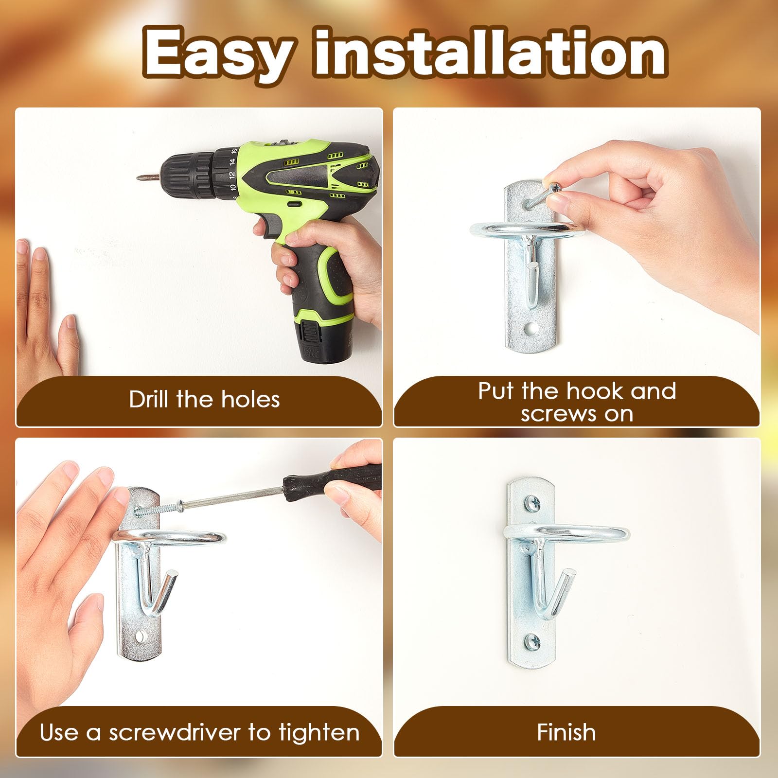 Amazon.co.jp: 馬用バケツフック10個 金属製乗馬用水バケツ