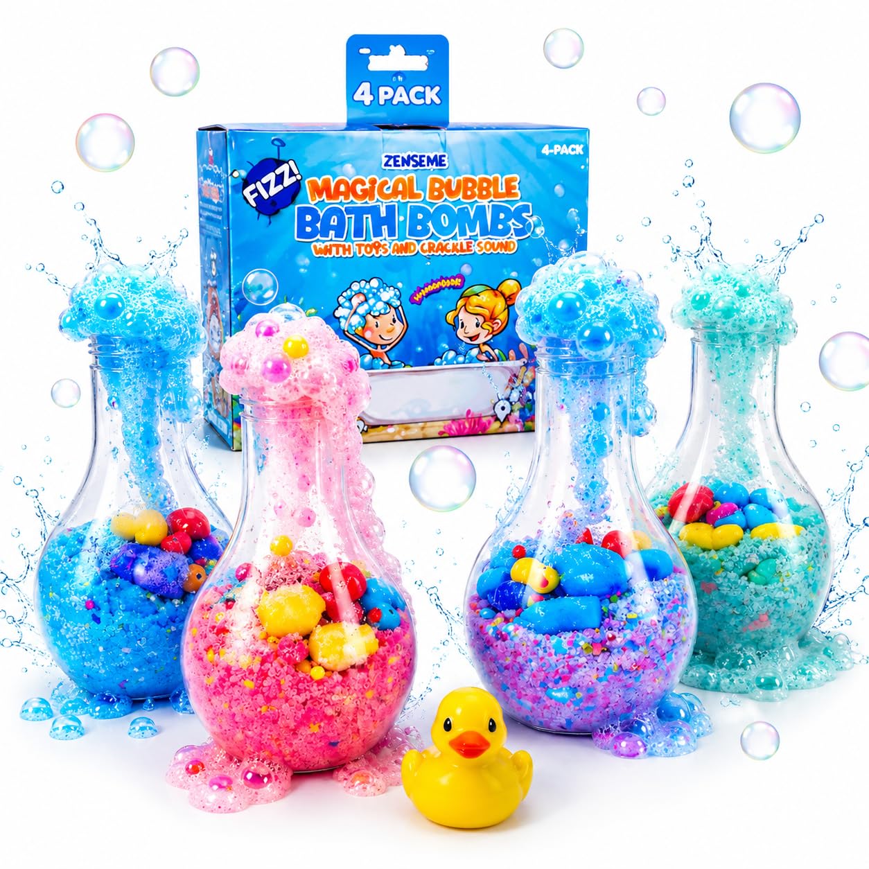 Amazon.com : Zenseme Bubble Bath Bombs for Boys with Mini Toy