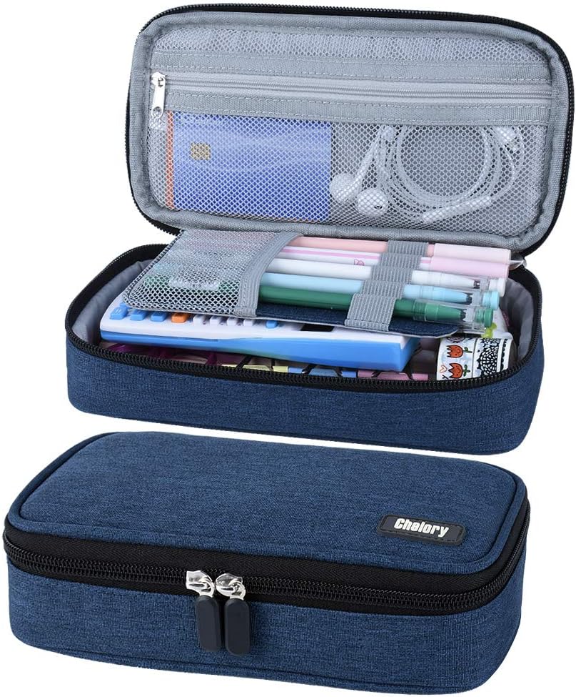 Large Capacity Pencil Case Big Pencil Bag High Storage Pen Case Pouch Stationery Organizer Makeup Bag for Boys Girls Teen College Students School Adults & Office Supplies