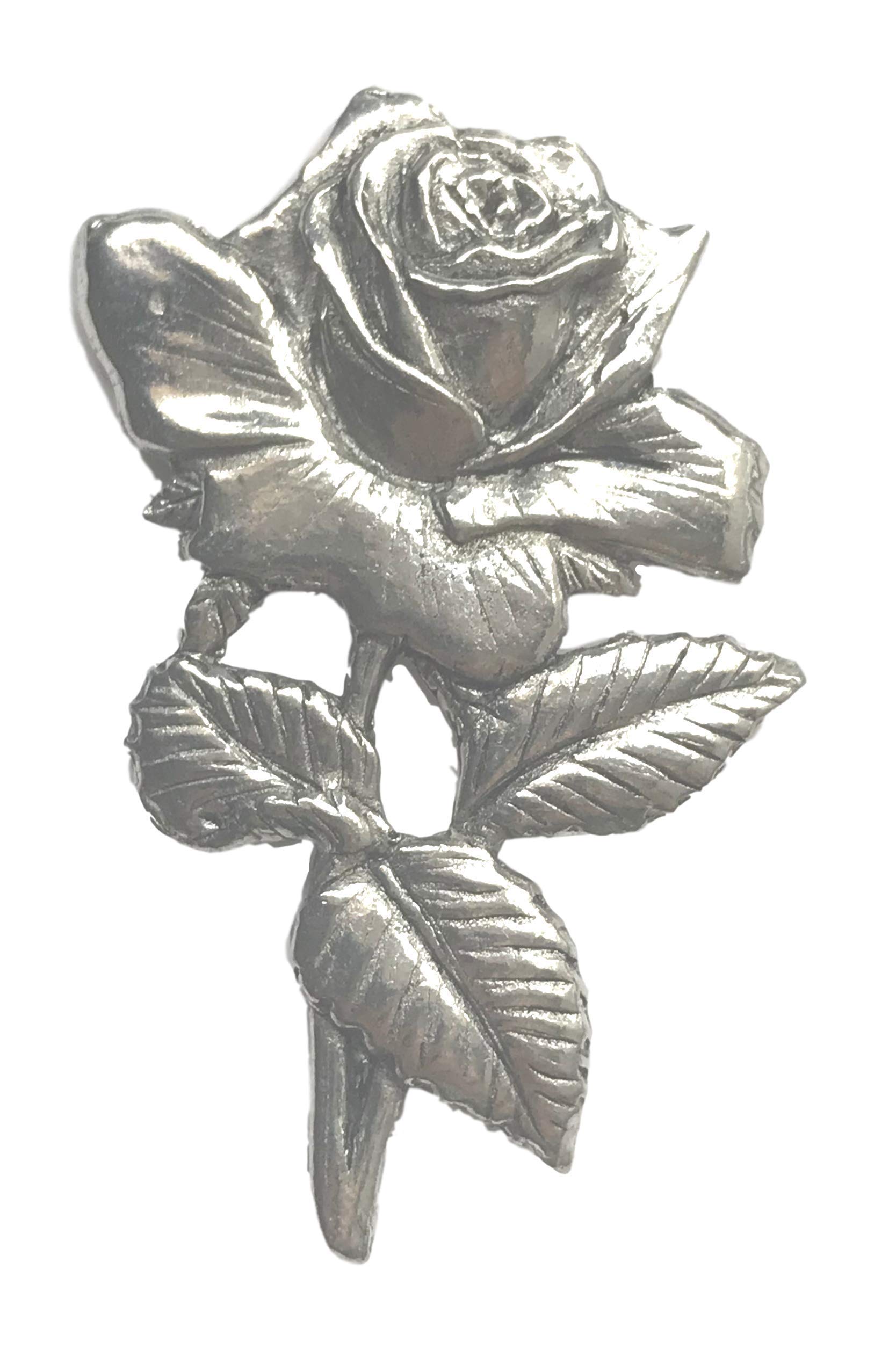 Danetre Gifts Pewter Pin Badge General Rose