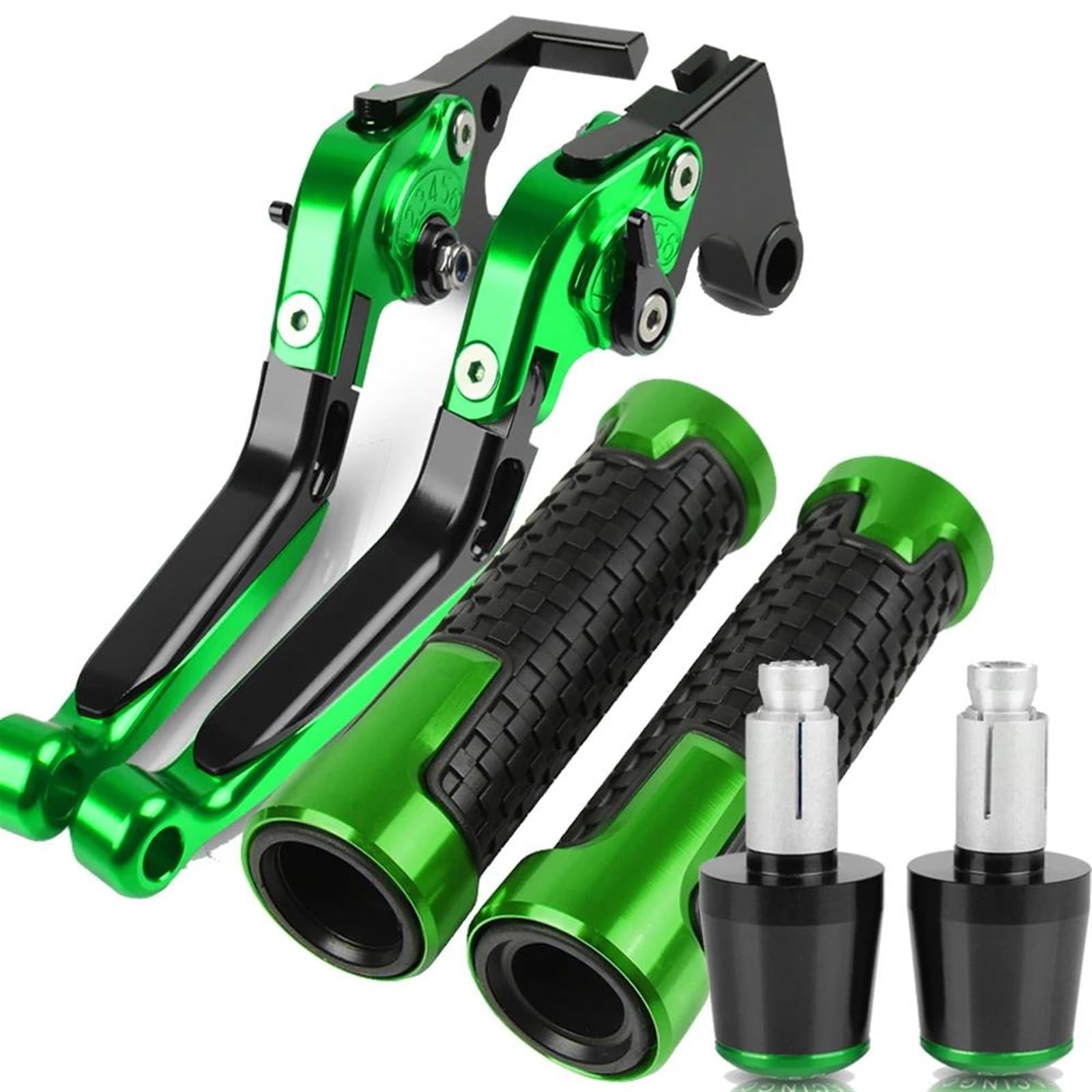 VTAIEX Motorbike Accessories for Ducati MULTISTRADA 1200 1200S 1200GT 2010 2011 2012 2013 2014 2015 2016 Motorcycle Clutch Brake Levers Handlebar Grips Ends(Green)