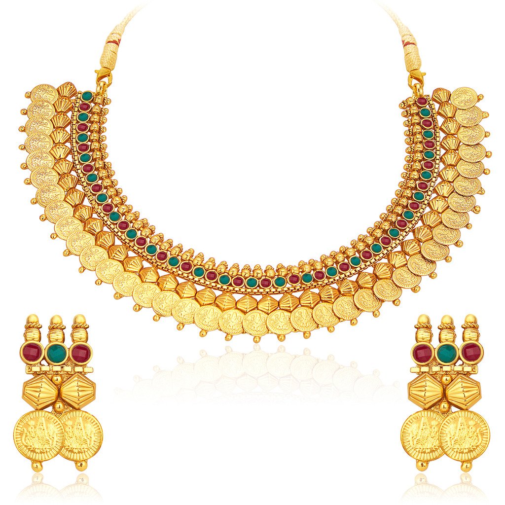 Sukkhi Stylish Gold Plated Temple Jewellery Coin Necklace Set For Women (B01DYDCGQ0) Amazon Price History, Amazon Price Tracker