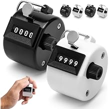 4-Digit Handheld Mechanical Counter Clicker with Finger Ring