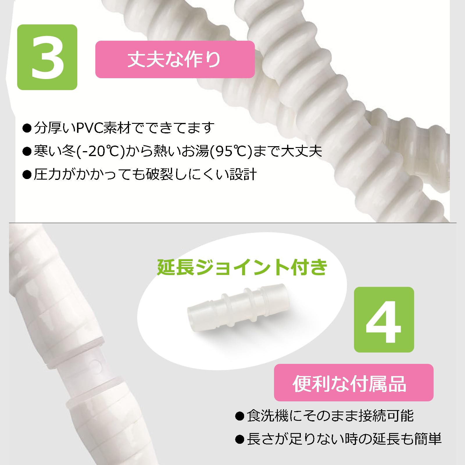 Amazon.co.jp: ISTORA パナソニック用 食洗機 排水ホース 延長