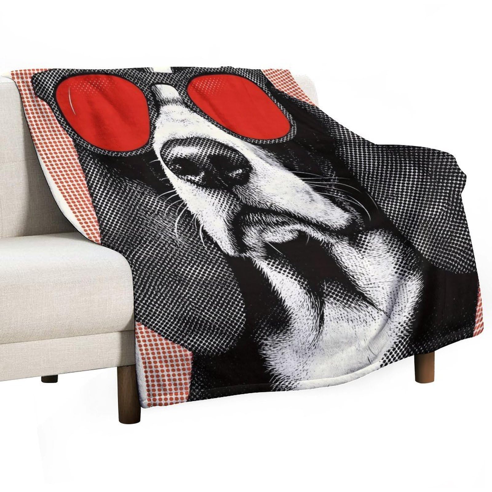 YHGSREUOH Funny Dog (4) Flannel Blankets Fleece Soft Throw Lightweight Plush Gifts for Couch, Bed, Cozy Sofa Plush, Chair, Lovers 175x200cm(70x80in)