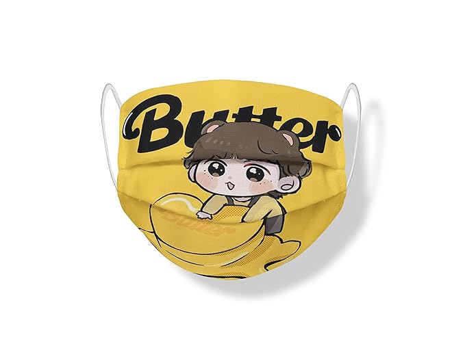 HeartInk BTS Bangtan Boys Butter Theme Unisex Cotton Pollution Mask-HIKBTRMK13