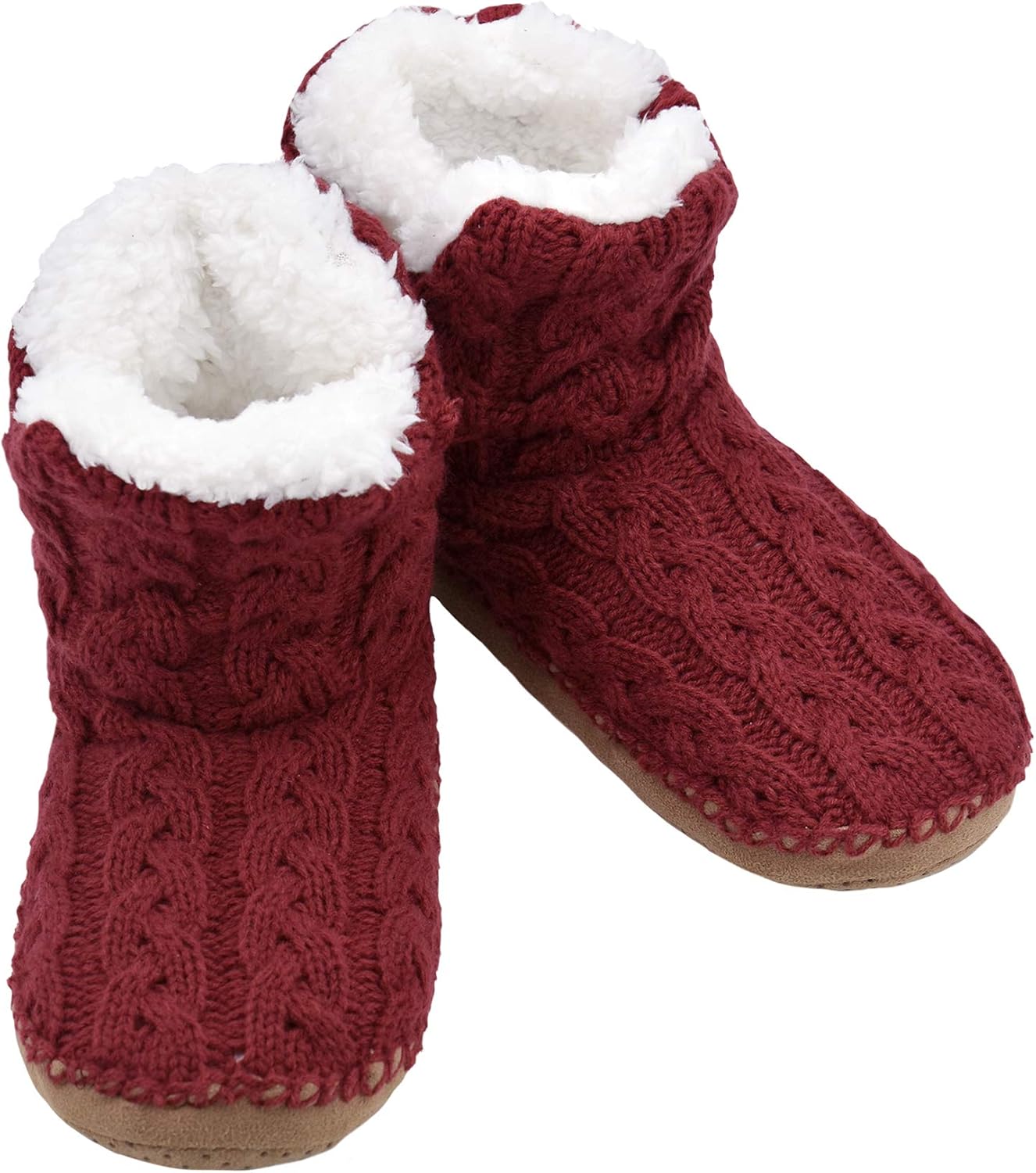 Panda Bros Slipper Socks for Women With Grippers, Fuzzy Cozy Slipper Booties With Non Slip Bottoms, Cozy Warm House Slippers
