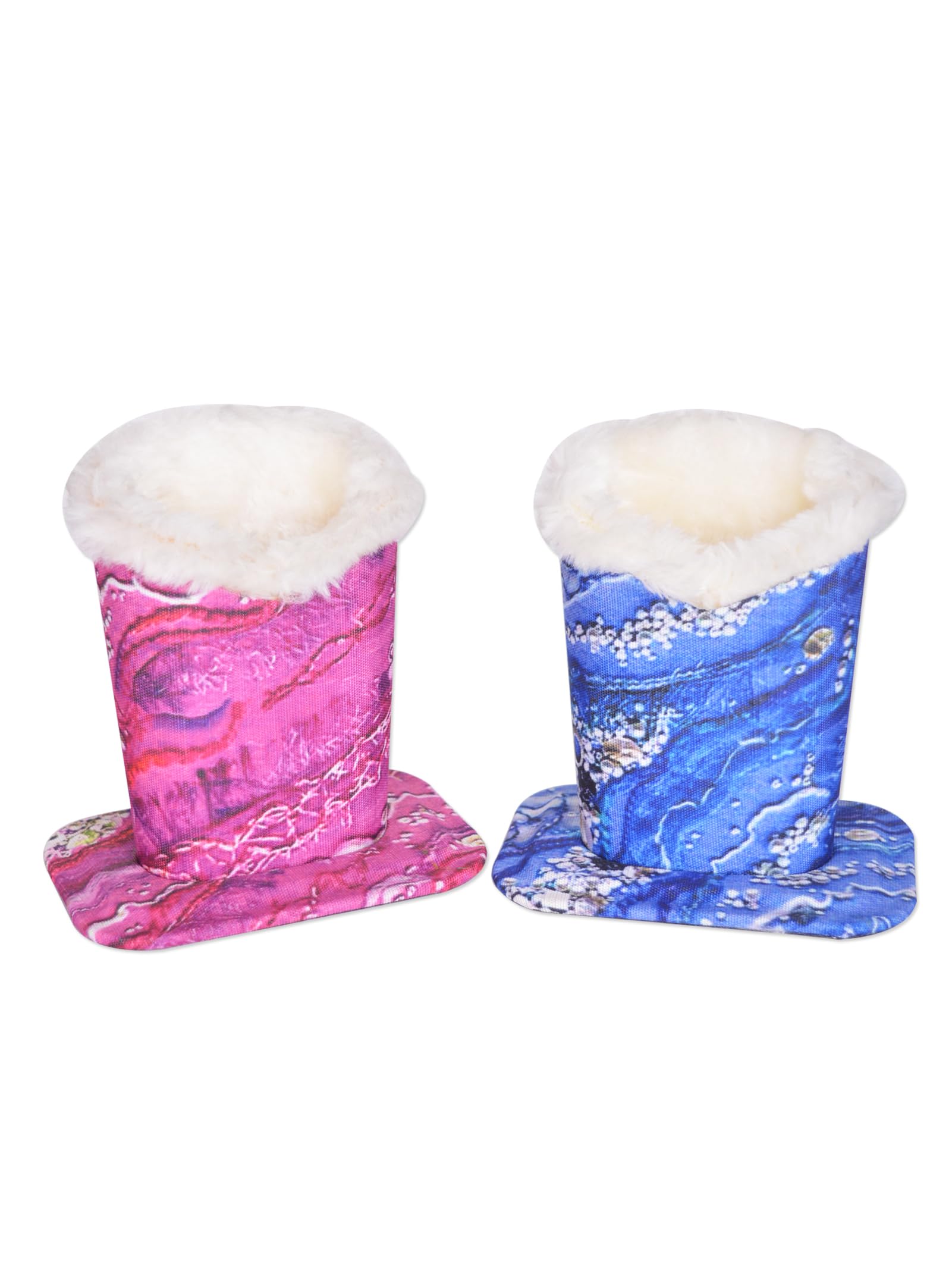 Pack of 2 Soft Plush Lined Eyeglasses Holder Stand Protective Glasses Holder Stand