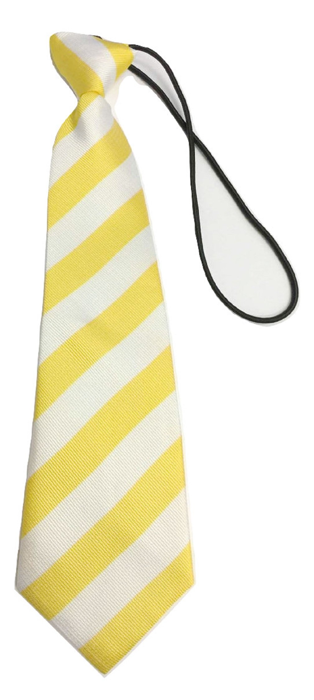 Ll Boys Yellow/White L&L® Striped School Kid Children Wedding Event Prom Party Plain Necktie Tie Uk ()